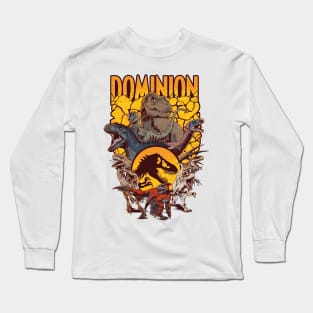 Jurassic Dominion: Dinosaur Ensemble Design Long Sleeve T-Shirt